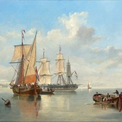 Shipping in a Flat Calm off the Dutch coast